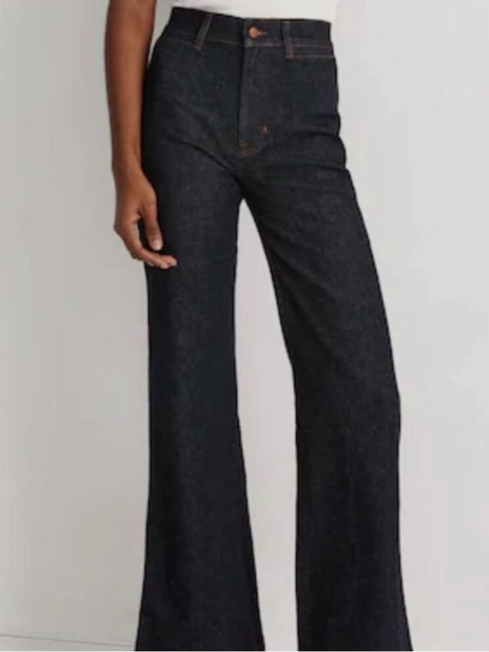 Madewell High-Rise Flare Jeans in Dark Indigo